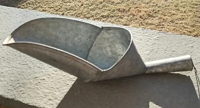 Vintage Farm Grain Feed Scoop Galvanized Metal   • $24.90