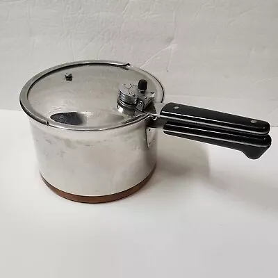 Revere Ware 4 Qt Pressure Cooker With Copper Bottom Gasket Rack Trivet • $41