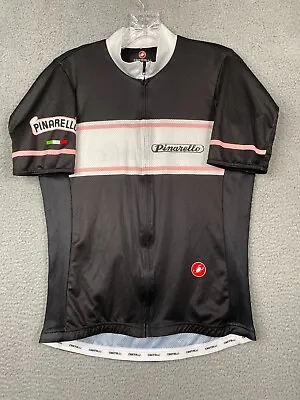 Vintage Castelli Pinarello Cycling Jersey Mens Large Black Slim Made In Romania • $24.50