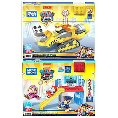 Mega Bloks PAW Patrol 17 Piece Building Set Posable Figures Junior Builders 3+ • £19.99