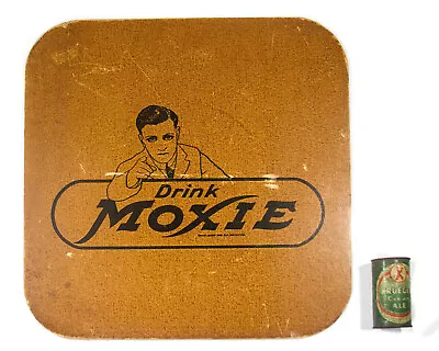 Vintage Drink Moxie Sign Soda Fountain Display Masonite Press Board Advertising • $199