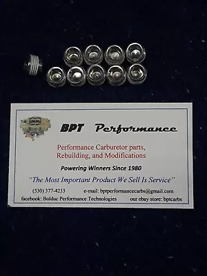 $7.95 • Buy 10- 1/8  Npt Metering Block Vacuum Port Plugs For Holley Carburetors