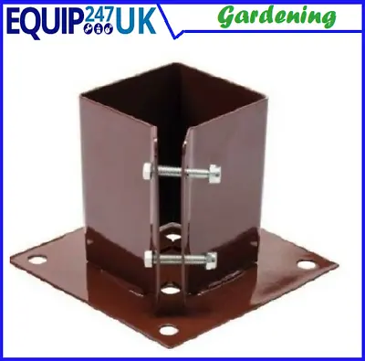 10 X 100MM  4  BOLT DOWN BOLT GRIP FENCE POST SUPPORT Like Metpost Timber Holder • £85.27