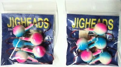 Jigheads 1 Oz TWO Pks Of 5 Bubblegum Matzuo Sickle 4/0 #JHMS-1-BG-5P • $24.99