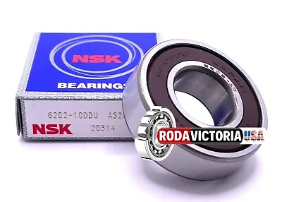 NSK JAPAN 6202-10-2DDU  6202-5/8-2RS  NSK Sealed Ball Bearing  5/8  Bore • $19.80