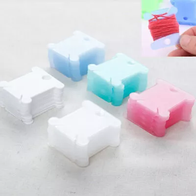 200X Embroidery Floss Plastic Bobbins Winder Cross-Stitch Card Thread Holder DIY • £5.99