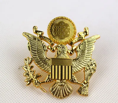 £9.36 • Buy Gold WWII US Army Officer Cap Eagle Badge Insignia