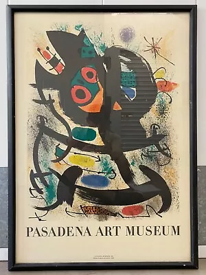 🔥RARE Original Joan Miro Abstract Lithograph Poster Pasadena Art Museum 1969 • $975