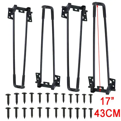 4Pcs 12 /17  Folding Hairpin Legs Folding Table Legs Metal Table Folding DIY • £17.42