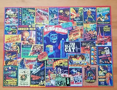 THRILLER MOVIE CLASSICS Jigsaw Puzzle 1000 Pieces Horror Monster Scary COMPLETE • $9