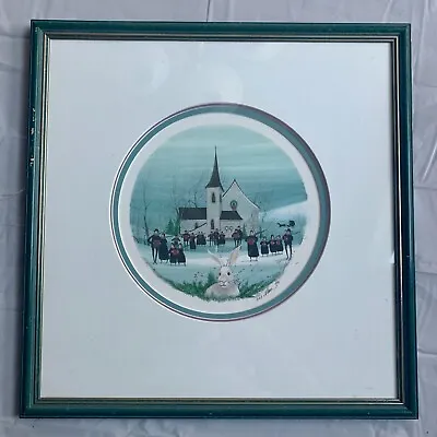 P. Buckley Moss White Christmas 1988 Signed Numbered Framed Lithograph • $95.95
