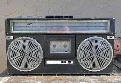 JVC RC-555JW Vintage Boombox Ghettoblaster Cassette Player  - Parts Or Repair • $45