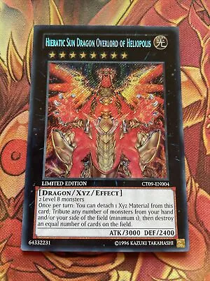 CT09-EN004 Yugioh Hieratic Sun Dragon Overlord Of Helipolis Secret Rare NM • £2.40