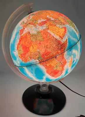 Vintage Rand McNally Globe  Physical / Political Lighted World Globe 1982 • $60