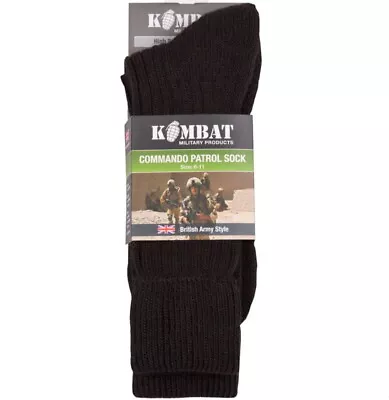 British Army Military Patrol Socks Combat Commando Fishing Thermal Black 6-11 • £8.95