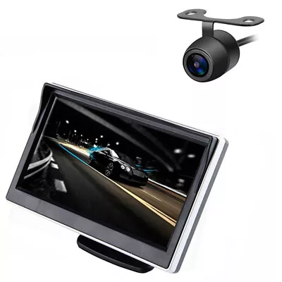 Waterproof Rear View Backup Camera Night Vision System+5in Monitor For Car Truck • $41.30