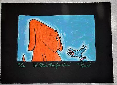 Matt Rinard I Think Therefore I Am Hand Pulled Lithograph Signed/# 220/350 W/coa • $125.96