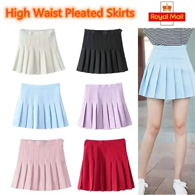 £7.97 • Buy NEW Women‘s Girls Slim Thin High Waist Pleated Tennis Skirts Mini Dress Playful