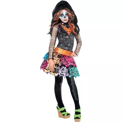 Skelita Calaveras Monster High Costume  Girls Child XL Halloween Dress Up • $30
