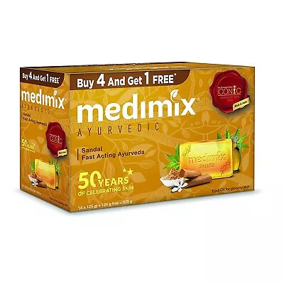 Medimix Ayurvedic Sandal Soap 125g 4+1 Offer Pack Us • $24.35