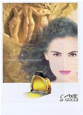 ADVERTISING 104 1991 L'Arte Di GUCCI Eau De Parfum 1 011014 • $3.20