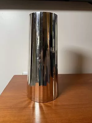 William Sonoma Stainless Steele Modern  Pleated Fluted Vase 11 1/2” • $16