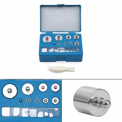 17 Pcs Precision Weight 10mg-100g Precision Steel Calibration Weight Kit Set Wit • $12.98