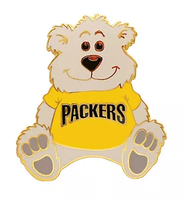 Green Bay Packers Cuddly Teddy Bear Packers T-Shirt Golden Outline Pin  • $7.15