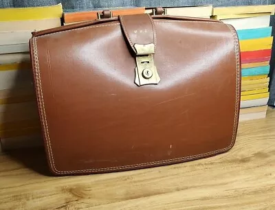 VINTAGE Mid Century Stebco Tufide Leather Doctor Bag Lawyer Briefcase No Key • $68.12