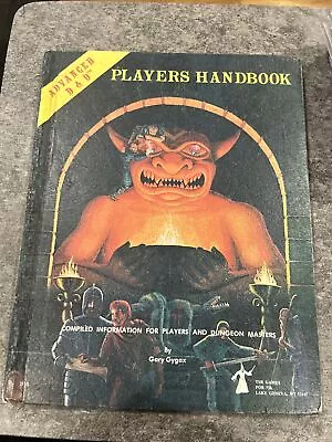 Advanced Dungeons & Dragons Players Handbook 6th Printing TSR Gary Gygax 1980 • $75