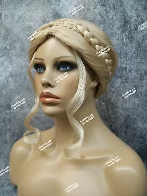 Blonde Milkmaid Braid Updo Wig Ravenna Wicked Evil Queen Medieval Pub Lady Heidi • $25.95