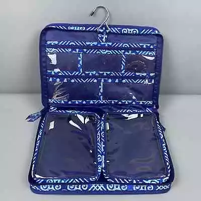 Vera Bradley Hanging Organizer Travel Bag Cuban Tiles Jewelry Cosmetic Tech Case • $30.99