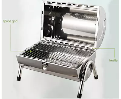 Stainless Steel Bbq Charcoal Grill • $52.95