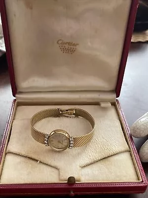 Rare Estate Antique Cartier Ladies Watch 18k Gold Diamonds Heirloom Timepiece • $4995