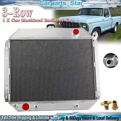 For 1968-1979 Ford F100 F150 F250 F350 F-Series Pickup Bronco V8 3Row Radiator • $259