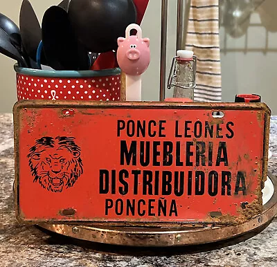 £29.11 • Buy Ponce Leones Furniture Store Booster License Plate Ponce Puerto Rico Plate 1960s