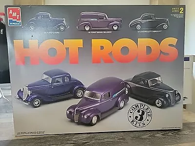 AMT Ertl 8457 1/25 Scale Ford & Chevy Hot Rods Set Of 3 Model Kits NEW VINTAGE • $30