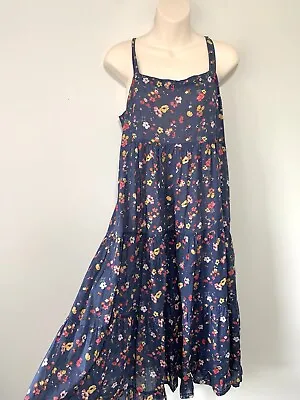 Odd Molly Blue Floral Dress With Tie Back Size 1 • $49