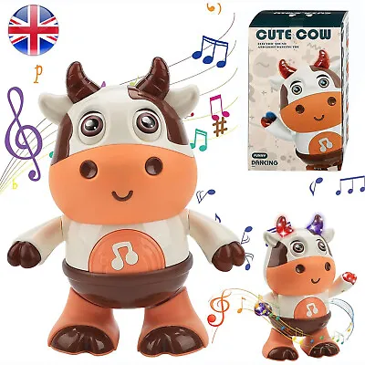 Baby Musical Cow Toy With Lights Kids Interactive Toy Dancing And Singing Toy • £9.99