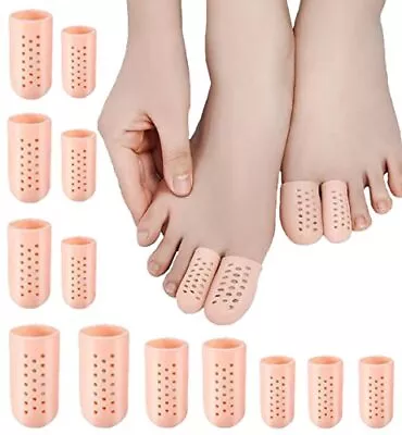 12 Pcs Gel Toe Caps Silicone Toe Cushioning Cover Guards For Running Walking • $12.25