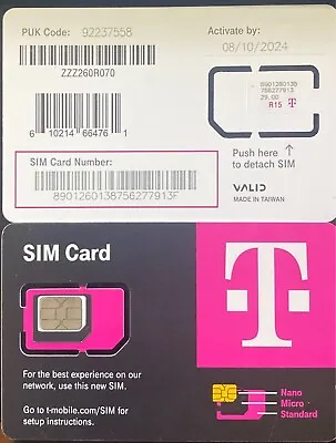 T-MOBILE Triple SIM Card R15  3 In 1   NANO • 4G 5G LTE • NEW W/SIM Eject Tool • $3.98