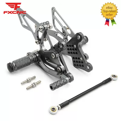 For Ninja ZX6R ZX636 2009-2021 Adjust CNC Rearset Footpegs GP Pedals Titanium • $125.99