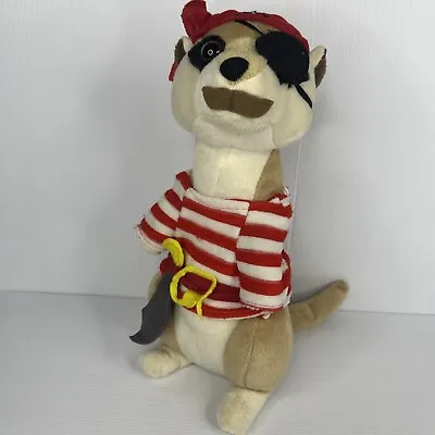 Meerkat Plush Dress In Pirate Costume Soft Plush Toy Red White Stripes 33cm • $11.42