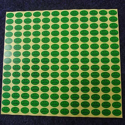 Green QC PASSED Stickers Oval Coated Paper Warranty Label 2000pcs • $10.58