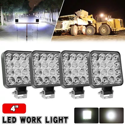 Square 48W LED Work Light Bar Spot Beam Off Road Fog Lamp Car Driving Truck ATV • $22.99