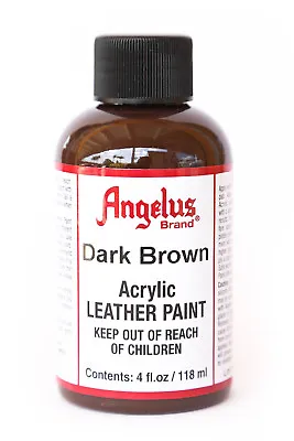 Angelus Brand Acrylic Leather/Vinyl Paint Waterproof Dark Brown - 4.oz • $13.50