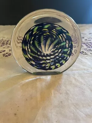 Vintage  FIRE ISLAND  Glass Paperweight Signed 4  • $16