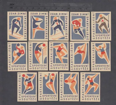 Series Of Old Czechoslovakian Matchbox Labels From 1960 /1786-1799/ • $1.10