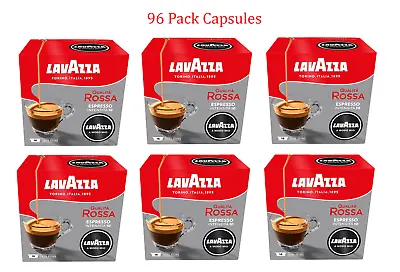 96 X Capsules Lavazza A Modo Mio Qualita Rossa Coffee Capsules 6 X 16 Pack New • $56.66
