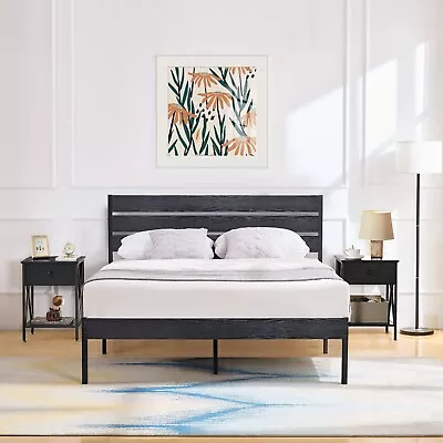 3-piece Bedroom Set Furniture Modern Queen Full Size Bed Frame With 2 Nightstand • $246.99
